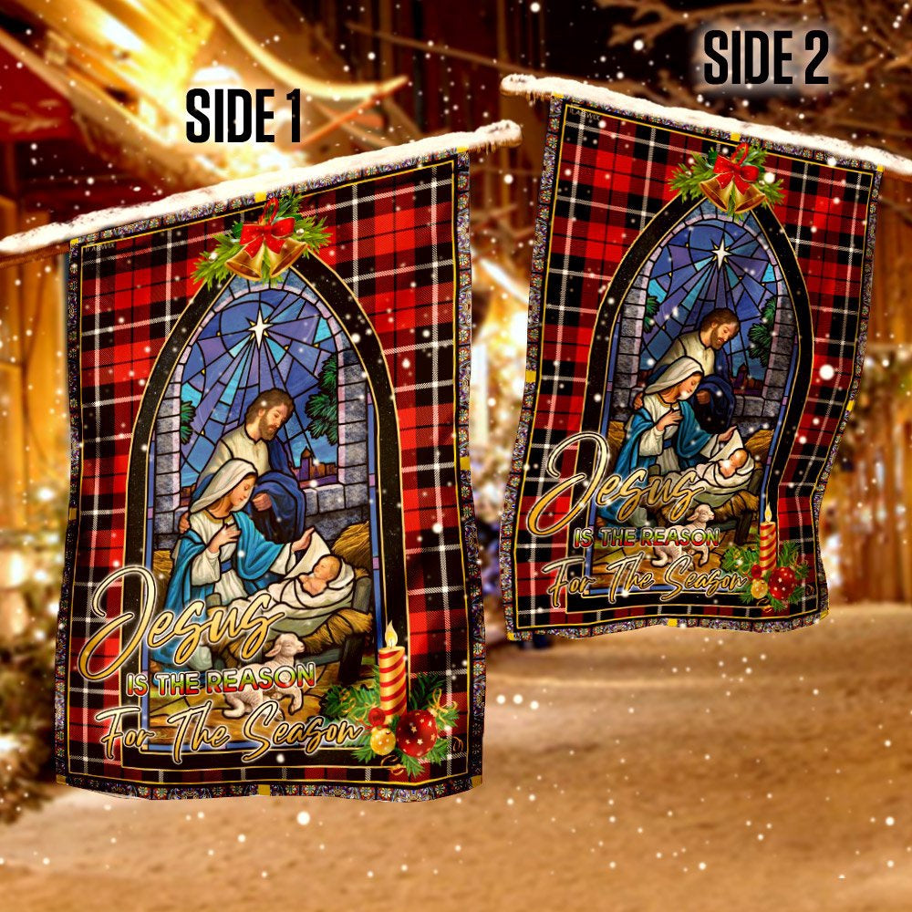 Christian Garden Flags, Jesus Is The Reason For The Season Christian Christmas Flag, Christian House Flags, Christian Cross Flag, Faith Flag