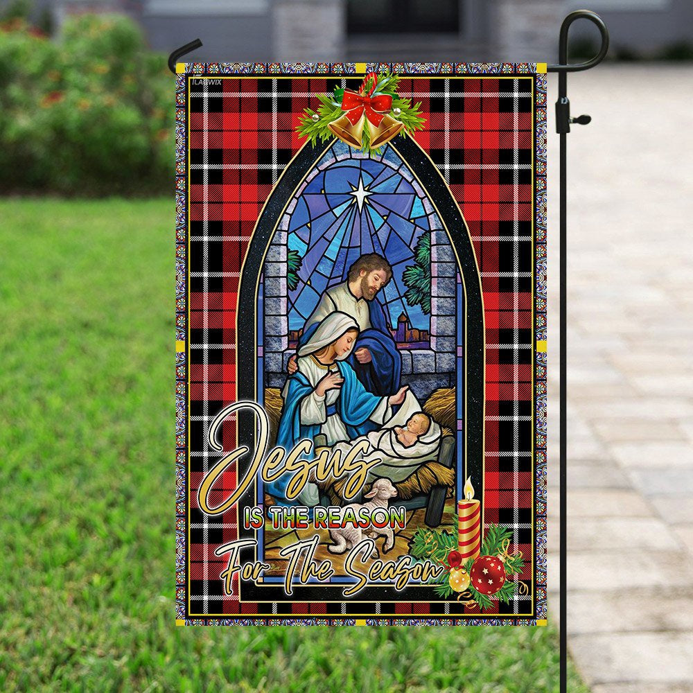 Christian Garden Flags, Jesus Is The Reason For The Season Christian Christmas Flag, Christian House Flags, Christian Cross Flag, Faith Flag