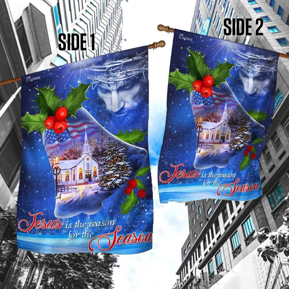 Christian Garden Flags, Jesus Is The Reason For The Season Christmas Flag, Christian House Flags, Christian Cross Flag, Faith Flag