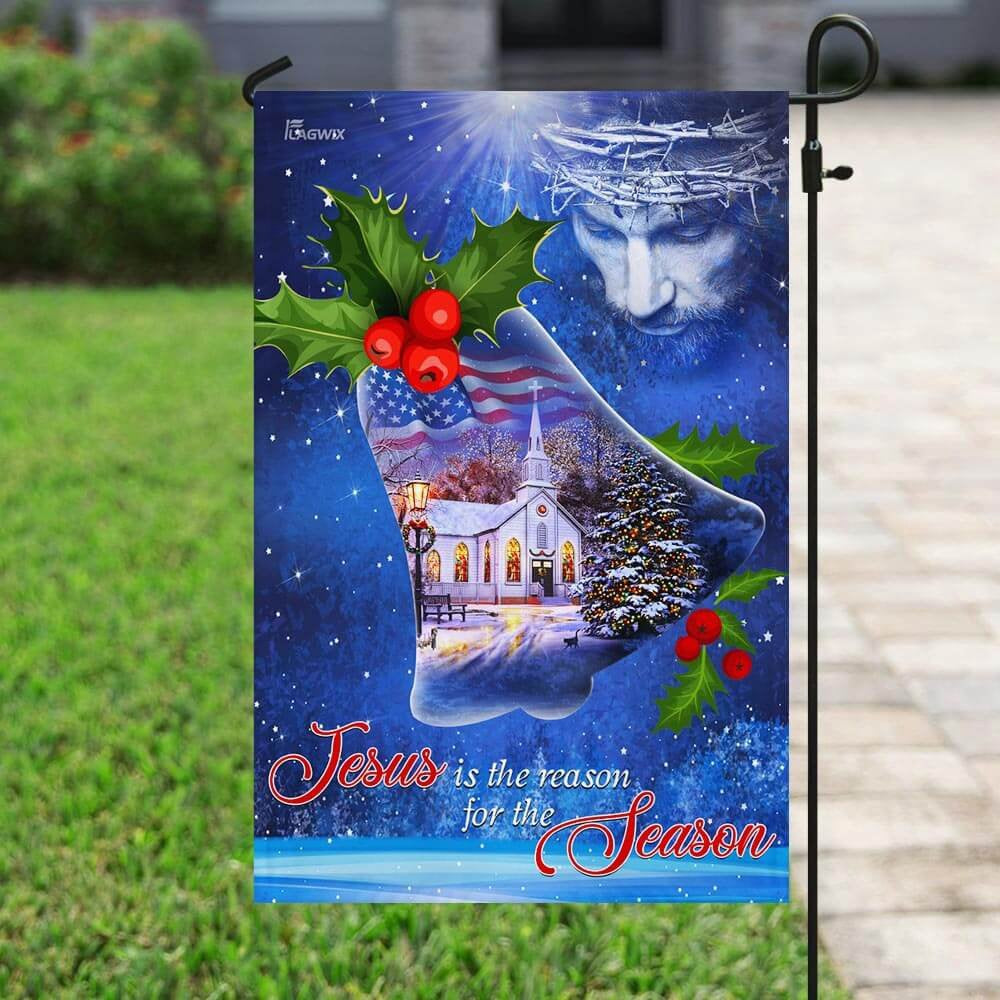 Christian Garden Flags, Jesus Is The Reason For The Season Christmas Flag, Christian House Flags, Christian Cross Flag, Faith Flag