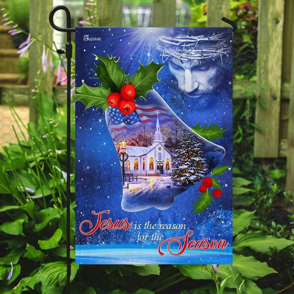 Christian Garden Flags, Jesus Is The Reason For The Season Christmas Flag, Christian House Flags, Christian Cross Flag, Faith Flag