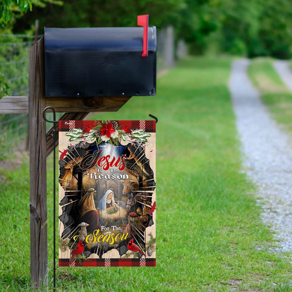 Christian Garden Flags, Jesus Is The Reason For The Season Flag, Christian House Flags, Christian Cross Flag, Faith Flag