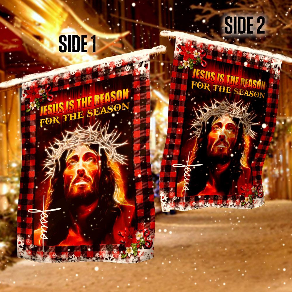 Christian Garden Flags, Jesus Is The Reason For The Season Flag, Christian House Flags, Christian Cross Flag, Faith Flag