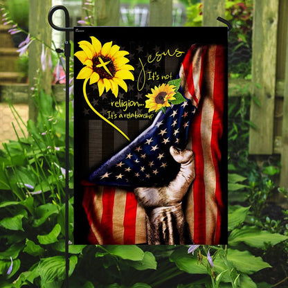 Christian Garden Flags, Jesus It's A Relationship Flag, Christian House Flags, Christian Cross Flag, Faith Flag