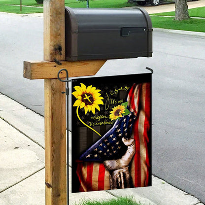 Christian Garden Flags, Jesus It's A Relationship Flag, Christian House Flags, Christian Cross Flag, Faith Flag