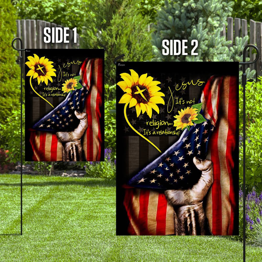 Christian Garden Flags, Jesus It's A Relationship Flag, Christian House Flags, Christian Cross Flag, Faith Flag