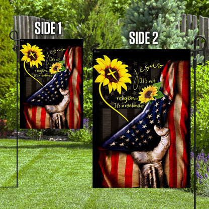 Christian Garden Flags, Jesus It's A Relationship Flag, Christian House Flags, Christian Cross Flag, Faith Flag