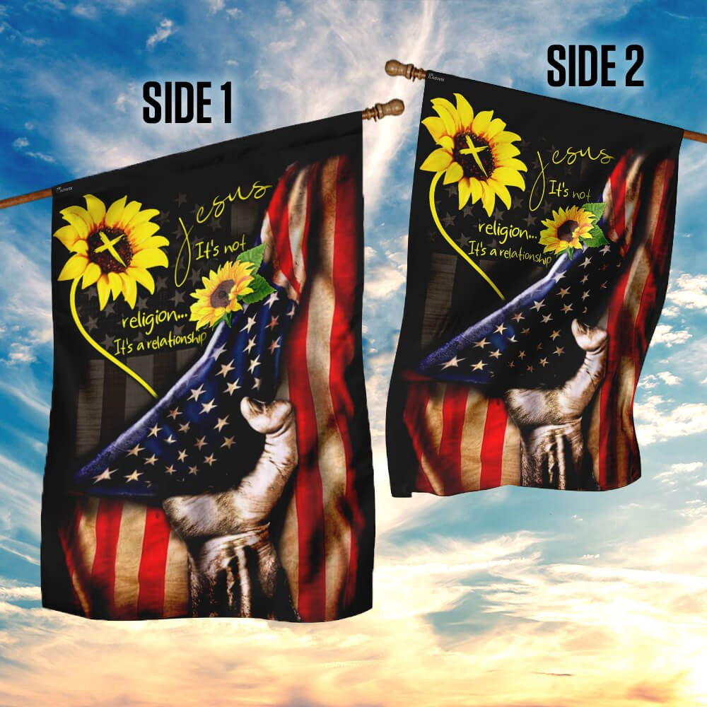 Christian Garden Flags, Jesus It's A Relationship Flag, Christian House Flags, Christian Cross Flag, Faith Flag