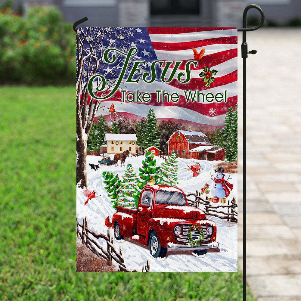 Christian Garden Flags, Jesus Take The Wheel, Christmas Truck Flag, Christian House Flags, Christian Cross Flag, Faith Flag