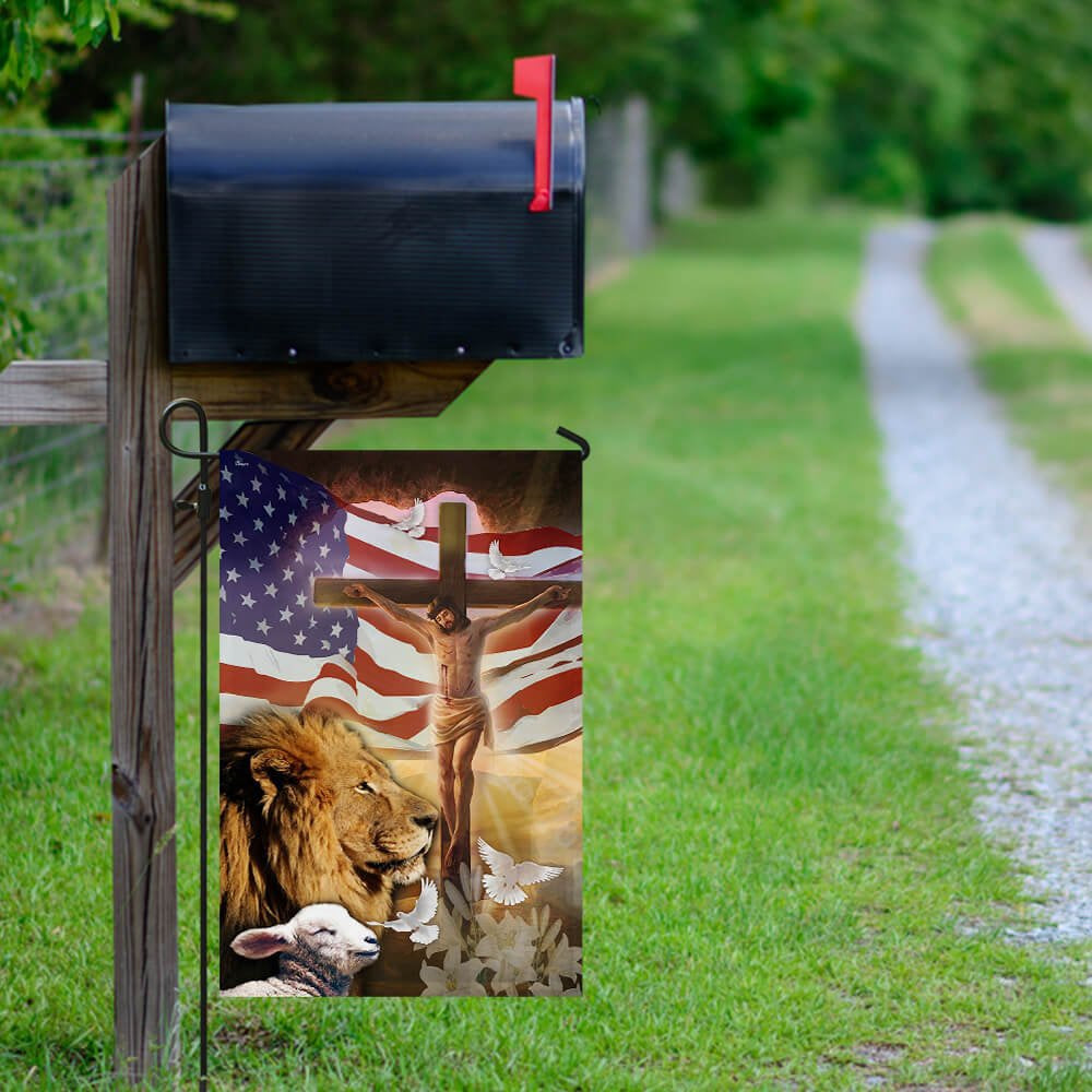 Christian Garden Flags, Lion Of Judah Lamb Of God Flag, Christian House Flags, Christian Cross Flag, Faith Flag