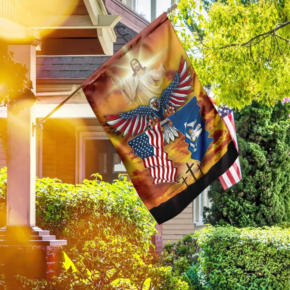 Christian Garden Flags, Louisiana State One Nation Under God Flag, Christian House Flags, Christian Cross Flag, Faith Flag