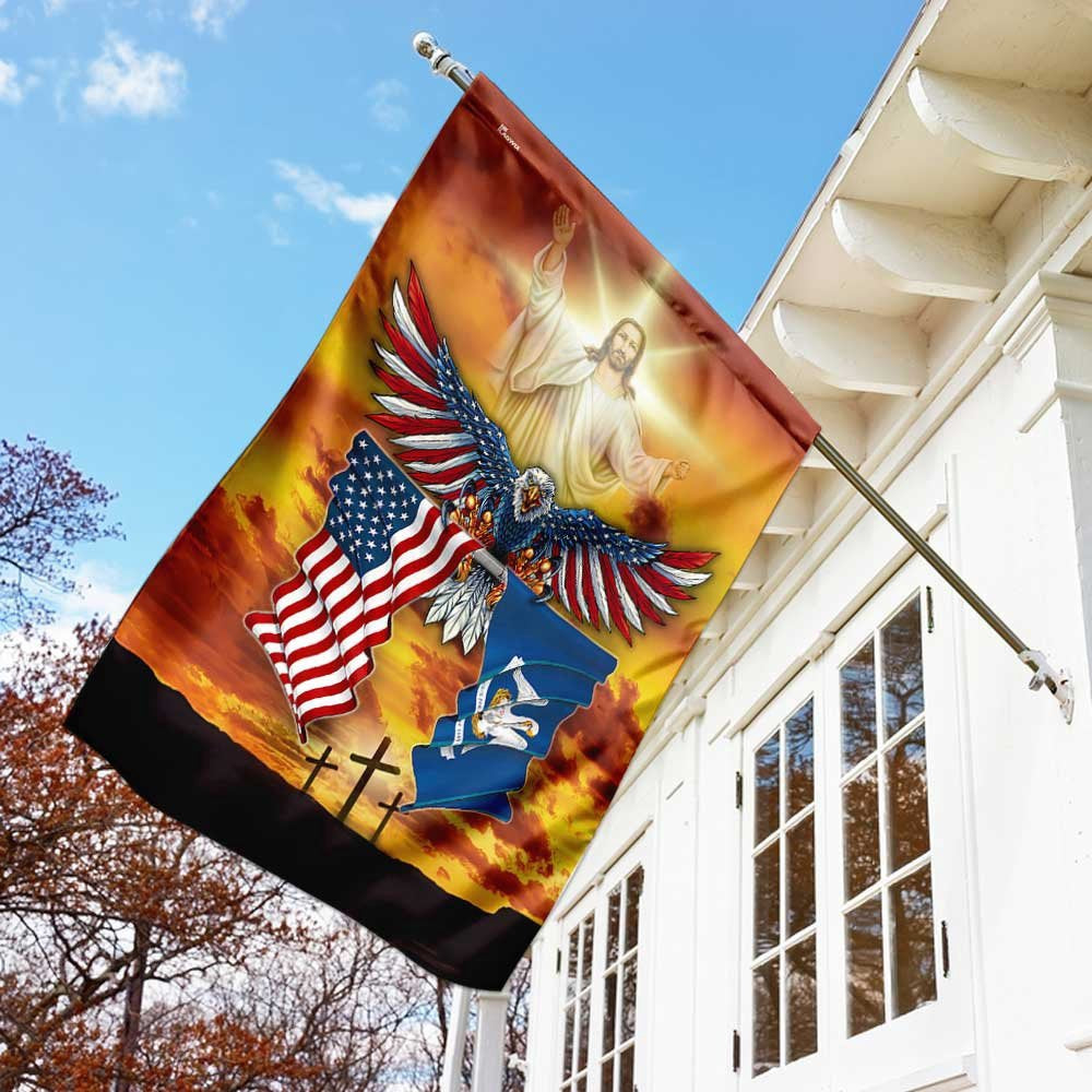 Christian Garden Flags, Louisiana State One Nation Under God Flag, Christian House Flags, Christian Cross Flag, Faith Flag