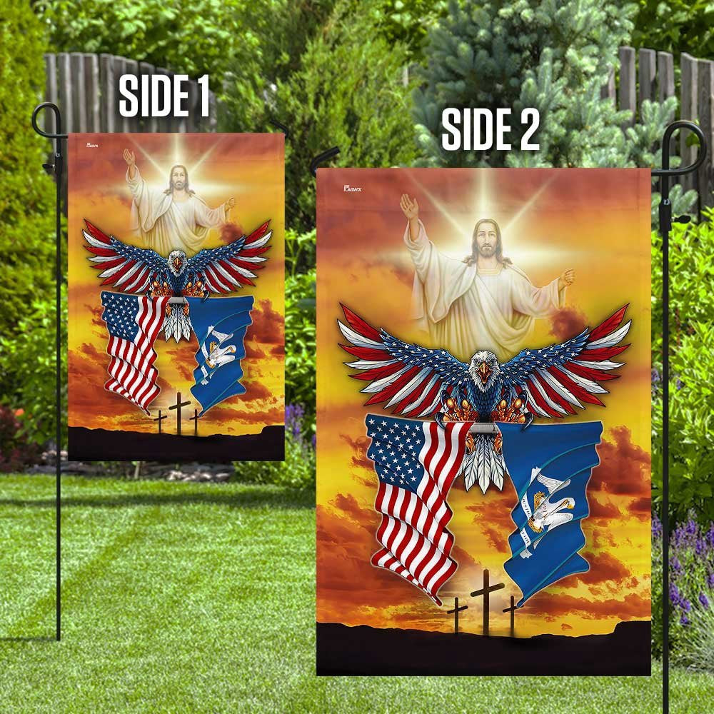 Christian Garden Flags, Louisiana State One Nation Under God Flag, Christian House Flags, Christian Cross Flag, Faith Flag