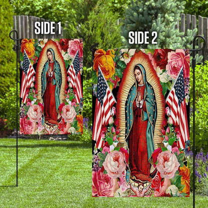 Christian Garden Flags, Mary Our Lady Of America Flag, Christian House Flags, Christian Cross Flag, Faith Flag