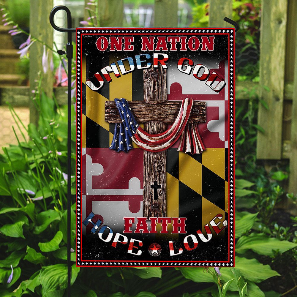 Christian Garden Flags, Maryland Jesus  Flag, Christian House Flags, Christian Cross Flag, Faith Flag