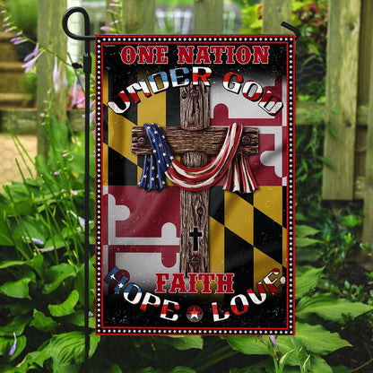 Christian Garden Flags, Maryland Jesus  Flag, Christian House Flags, Christian Cross Flag, Faith Flag