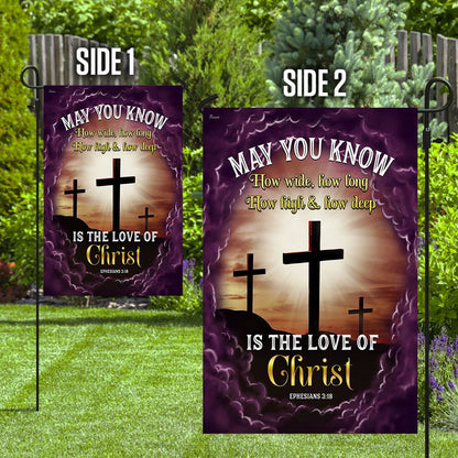 Christian Garden Flags, May You Know How Deep Is The Love Of Christ Flag, Christian House Flags, Christian Cross Flag, Faith Flag