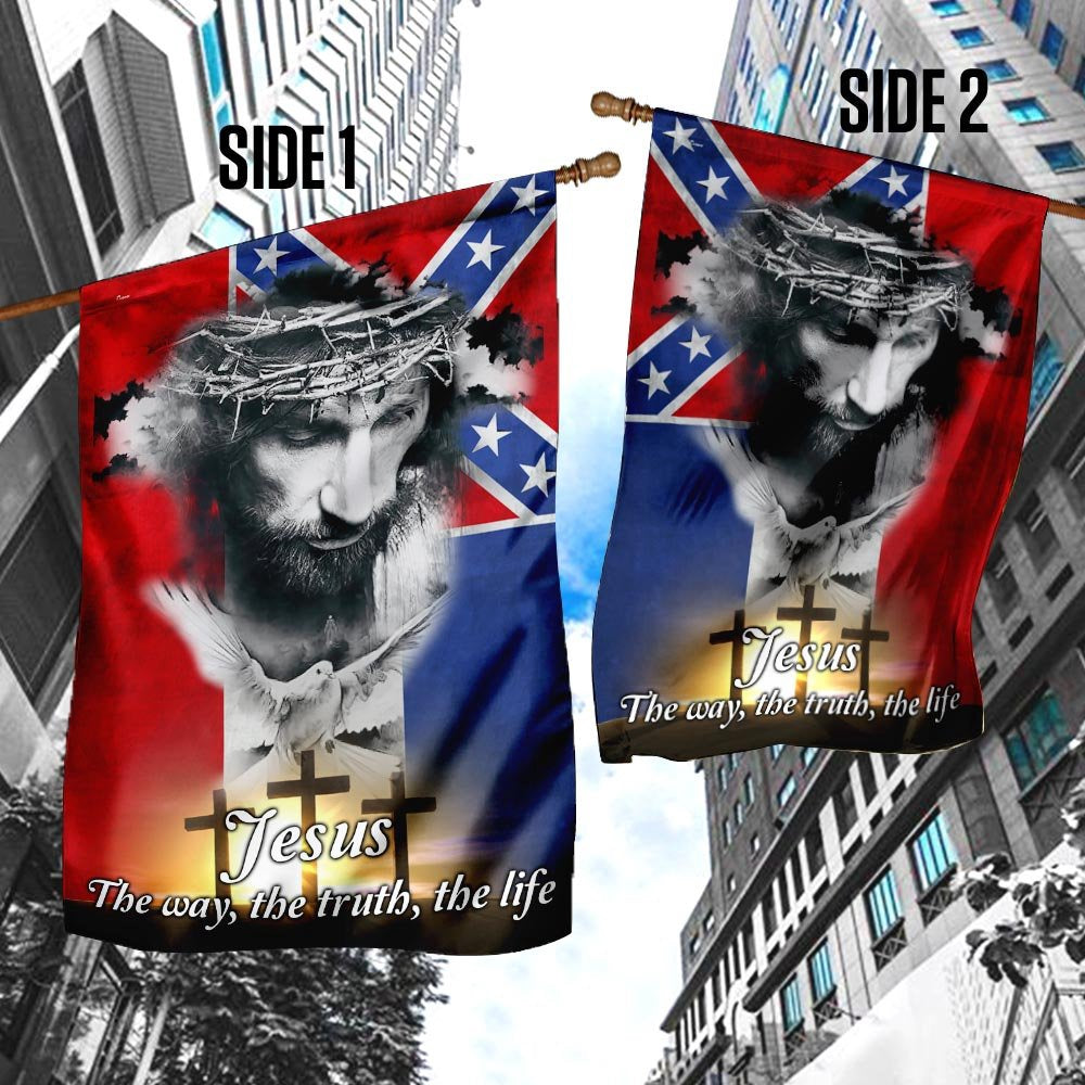 Christian Garden Flags, Mississippi Jesus Flag, Christian House Flags, Christian Cross Flag, Faith Flag