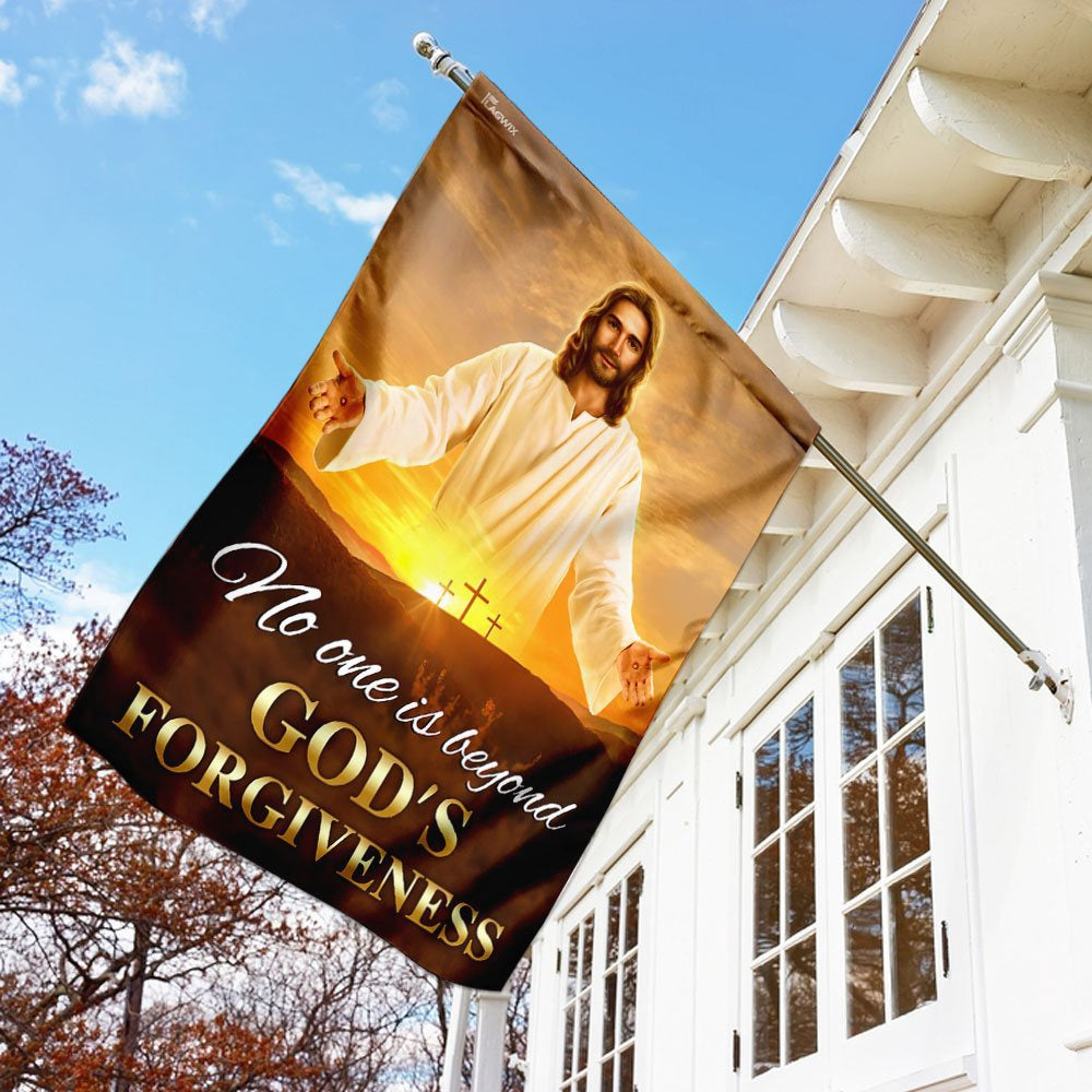 Christian Garden Flags, No One Is Beyond God's Forgiveness Flag, Christian House Flags, Christian Cross Flag, Faith Flag