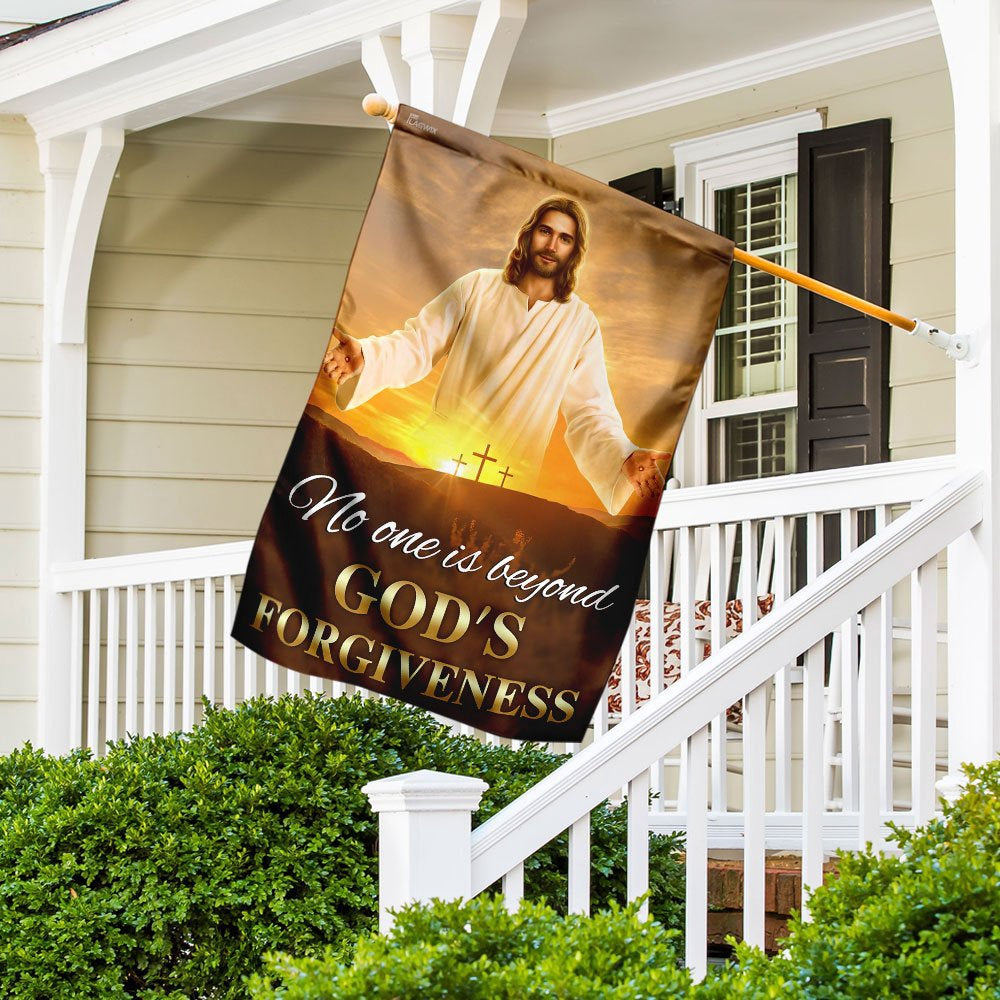 Christian Garden Flags, No One Is Beyond God's Forgiveness Flag, Christian House Flags, Christian Cross Flag, Faith Flag
