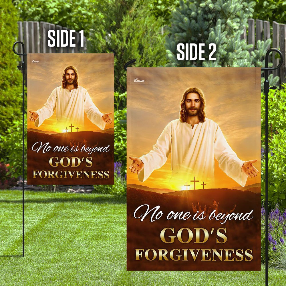 Christian Garden Flags, No One Is Beyond God's Forgiveness Flag, Christian House Flags, Christian Cross Flag, Faith Flag