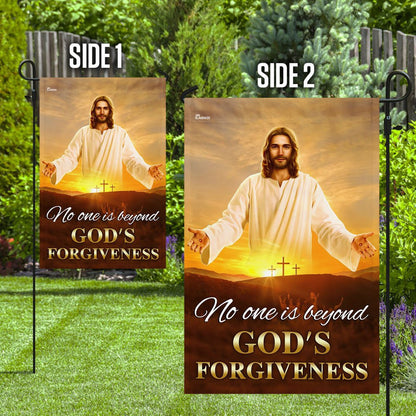Christian Garden Flags, No One Is Beyond God's Forgiveness Flag, Christian House Flags, Christian Cross Flag, Faith Flag