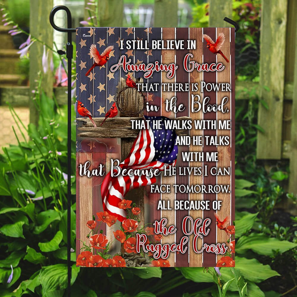 Christian Garden Flags, Old Rugged Cross Flag, Christian House Flags, Christian Cross Flag, Faith Flag