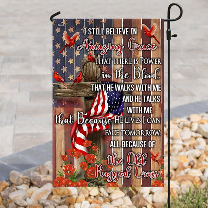 Christian Garden Flags, Old Rugged Cross Flag, Christian House Flags, Christian Cross Flag, Faith Flag