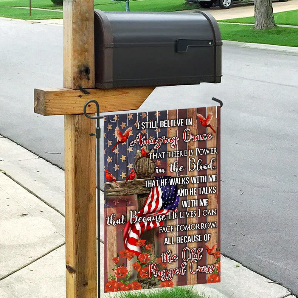 Christian Garden Flags, Old Rugged Cross Flag, Christian House Flags, Christian Cross Flag, Faith Flag