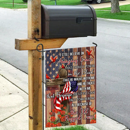 Christian Garden Flags, Old Rugged Cross Flag, Christian House Flags, Christian Cross Flag, Faith Flag