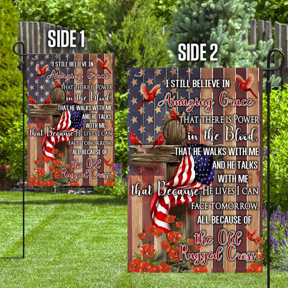 Christian Garden Flags, Old Rugged Cross Flag, Christian House Flags, Christian Cross Flag, Faith Flag