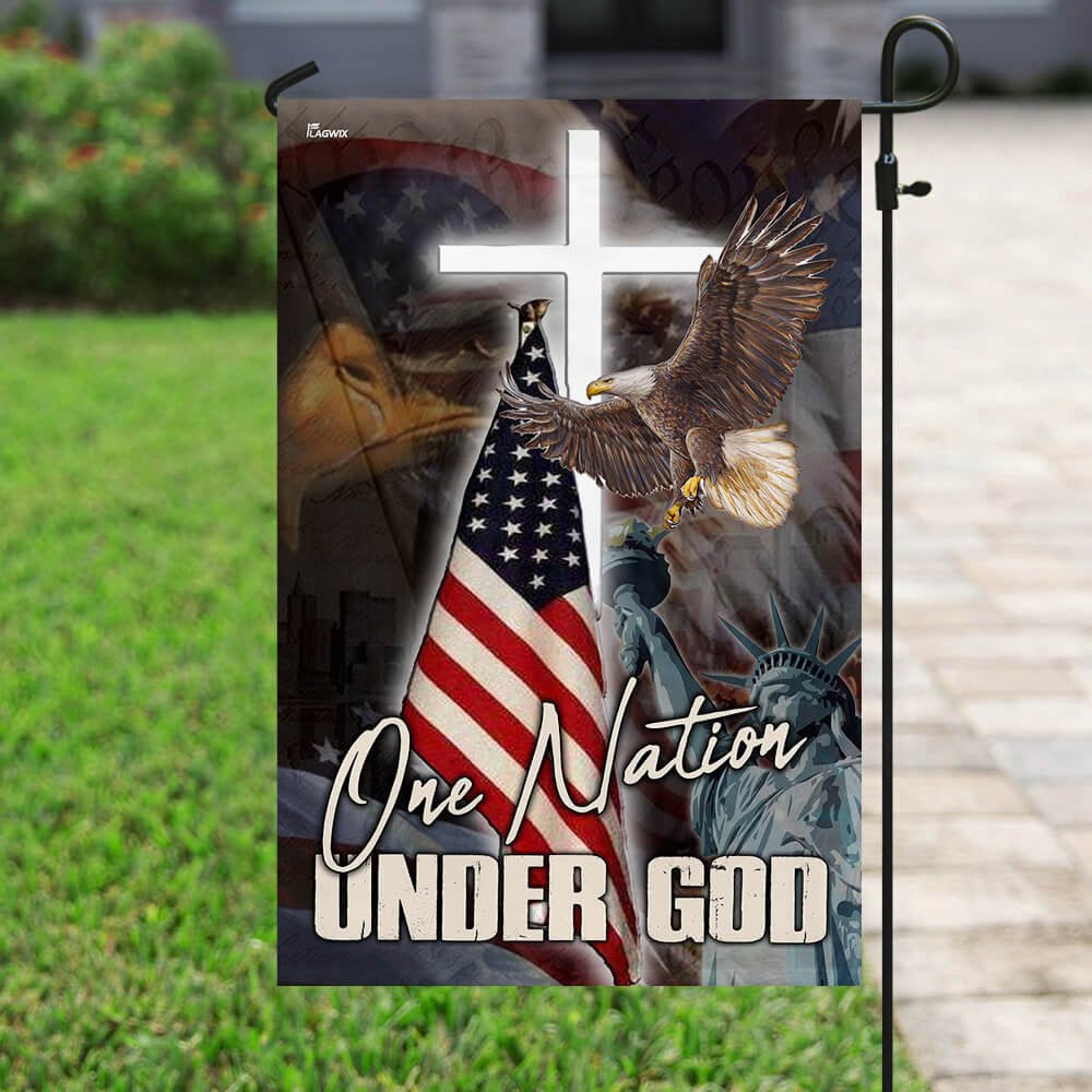 Christian Garden Flags, One Nation Under God America Flag, Christian House Flags, Christian Cross Flag, Faith Flag