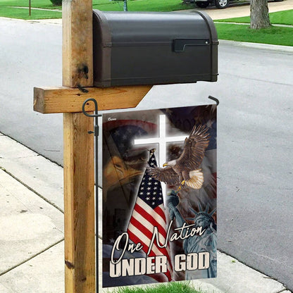 Christian Garden Flags, One Nation Under God America Flag, Christian House Flags, Christian Cross Flag, Faith Flag