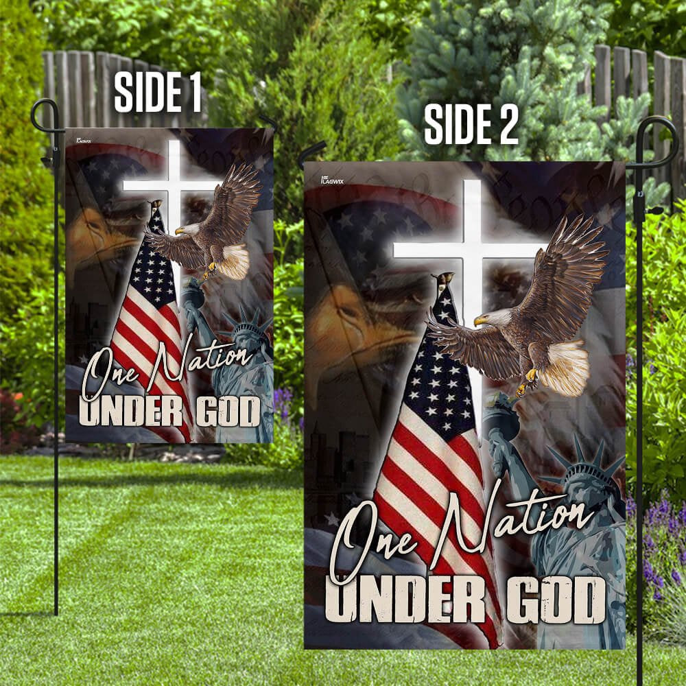 Christian Garden Flags, One Nation Under God America Flag, Christian House Flags, Christian Cross Flag, Faith Flag