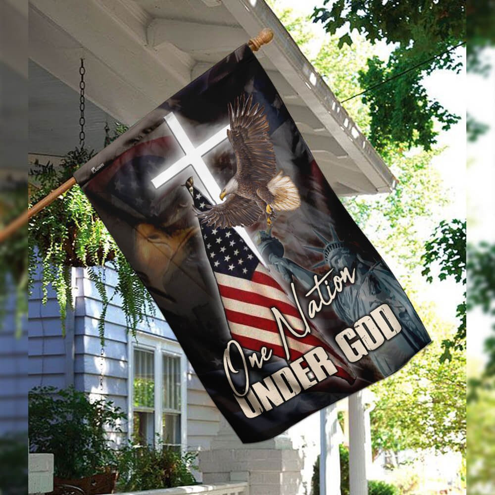 Christian Garden Flags, One Nation Under God America Flag, Christian House Flags, Christian Cross Flag, Faith Flag