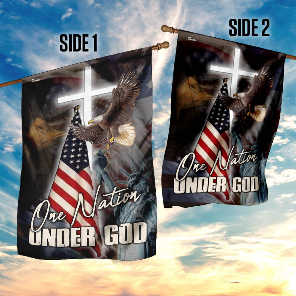 Christian Garden Flags, One Nation Under God America Flag, Christian House Flags, Christian Cross Flag, Faith Flag