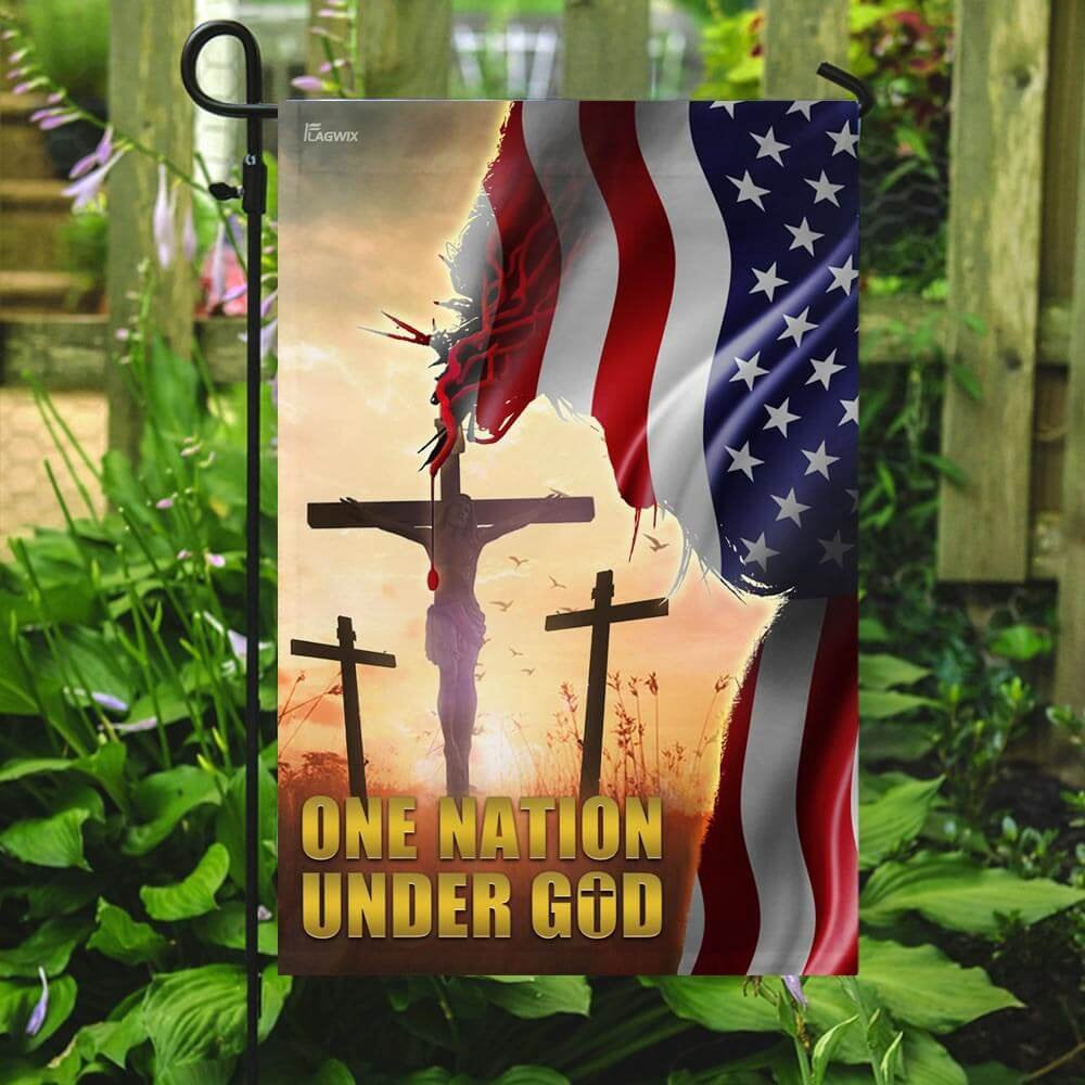 Christian Garden Flags, One Nation Under God American Flag, Christian House Flags, Christian Cross Flag, Faith Flag