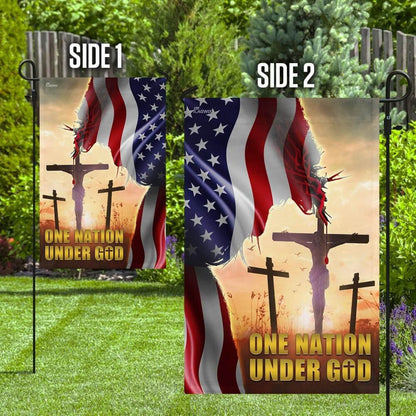 Christian Garden Flags, One Nation Under God American Flag, Christian House Flags, Christian Cross Flag, Faith Flag