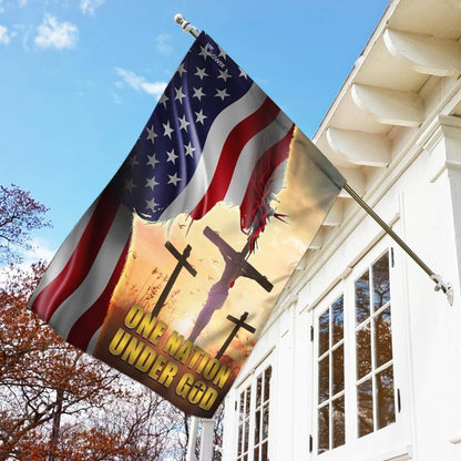 Christian Garden Flags, One Nation Under God American Flag, Christian House Flags, Christian Cross Flag, Faith Flag