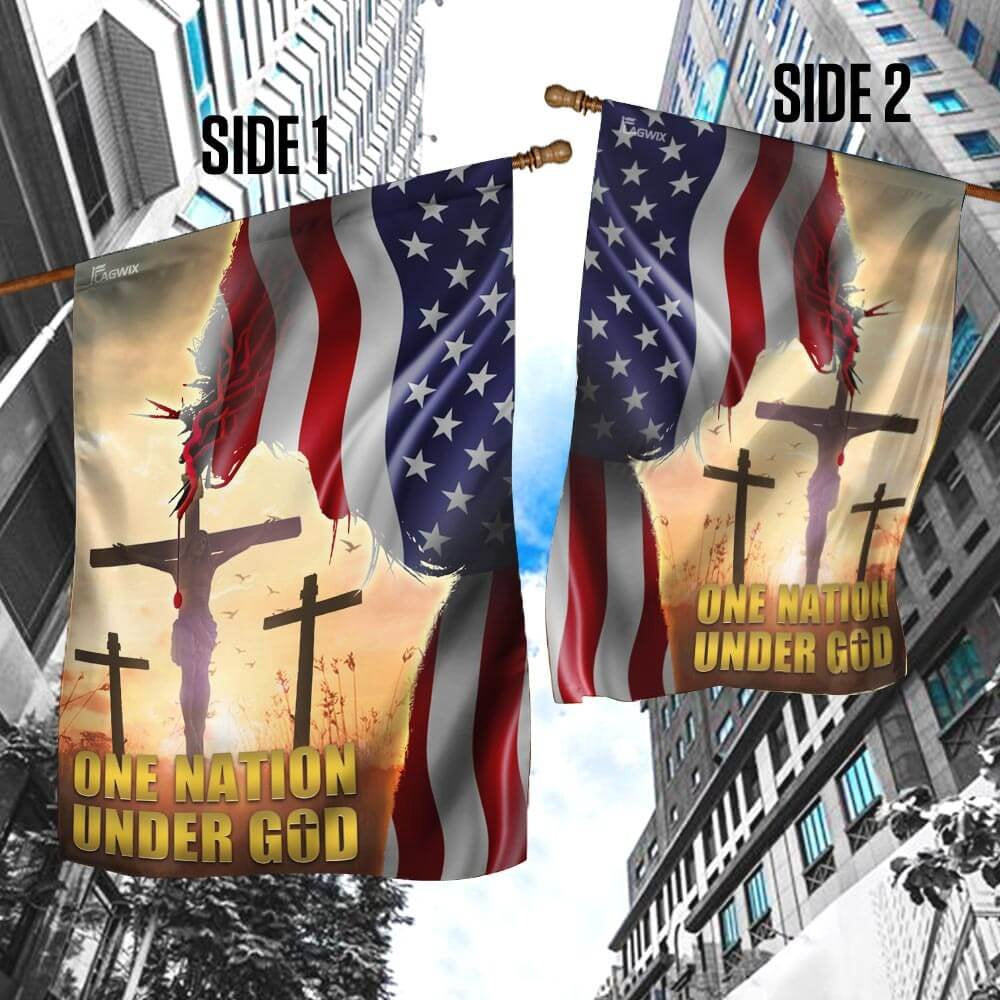 Christian Garden Flags, One Nation Under God American Flag, Christian House Flags, Christian Cross Flag, Faith Flag