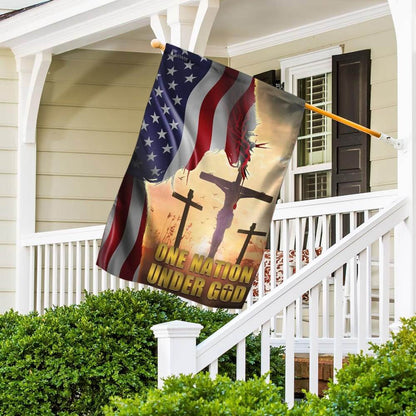 Christian Garden Flags, One Nation Under God American Flag, Christian House Flags, Christian Cross Flag, Faith Flag