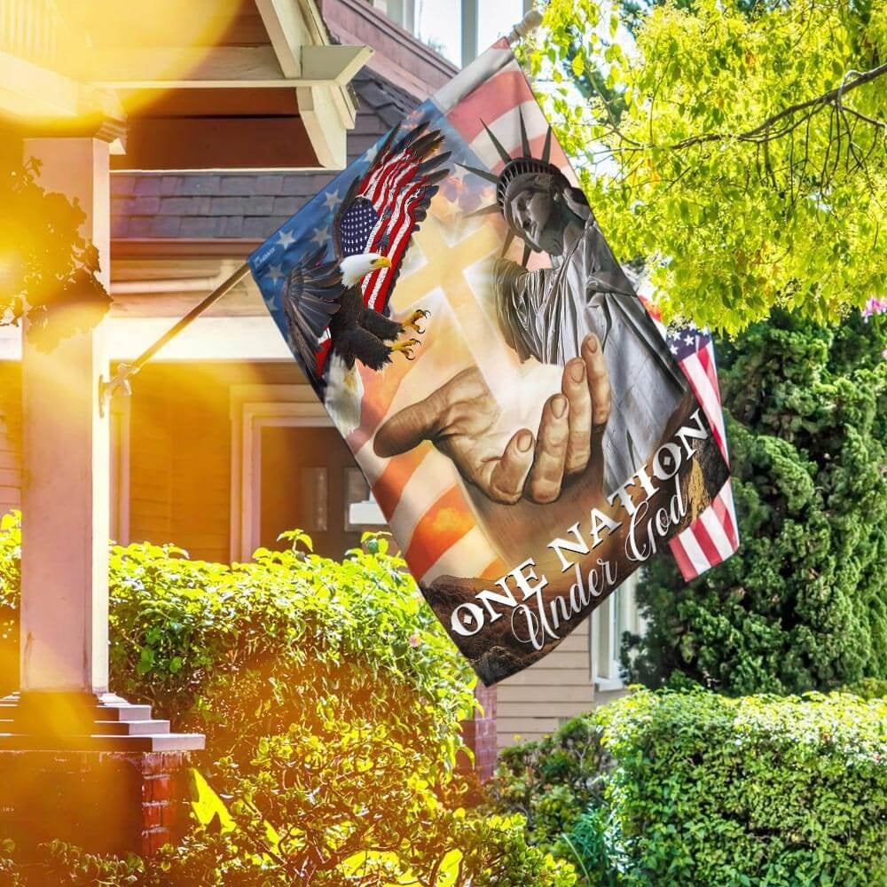 Christian Garden Flags, One Nation Under God American Flags, Christian House Flags, Christian Cross Flag, Faith Flag