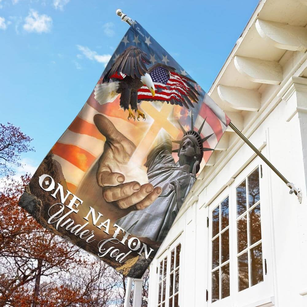 Christian Garden Flags, One Nation Under God American Flags, Christian House Flags, Christian Cross Flag, Faith Flag