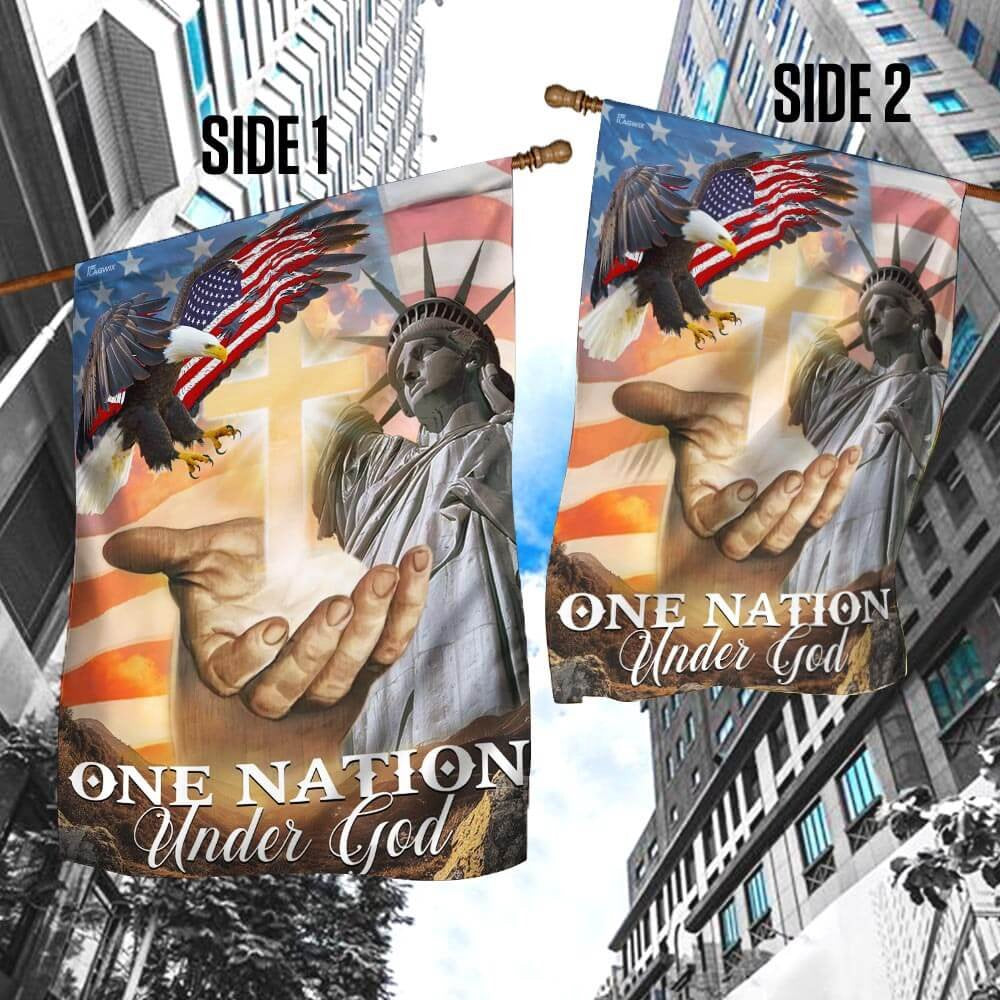 Christian Garden Flags, One Nation Under God American Flags, Christian House Flags, Christian Cross Flag, Faith Flag