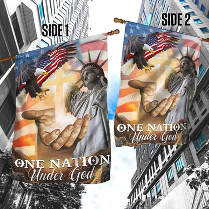 Christian Garden Flags, One Nation Under God American Flags, Christian House Flags, Christian Cross Flag, Faith Flag