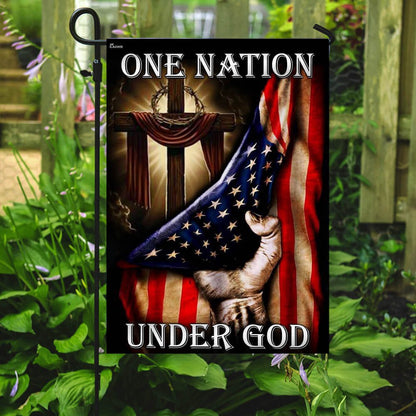 Christian Garden Flags, One Nation Under God American US Flag, Christian House Flags, Christian Cross Flag, Faith Flag