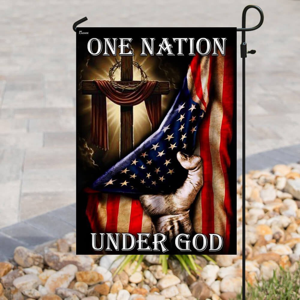 Christian Garden Flags, One Nation Under God American US Flag, Christian House Flags, Christian Cross Flag, Faith Flag