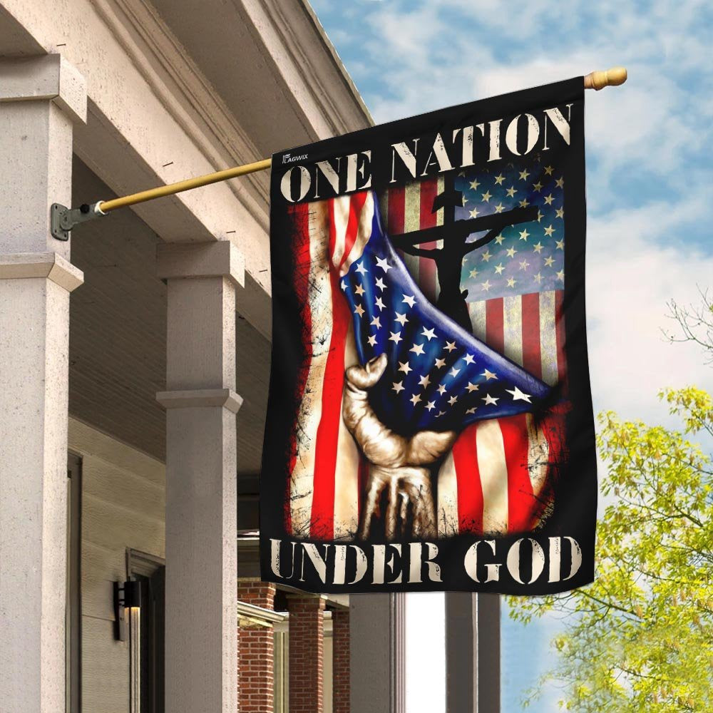 Christian Garden Flags, One Nation Under God  Flag, Christian House Flags, Christian Cross Flag, Faith Flag