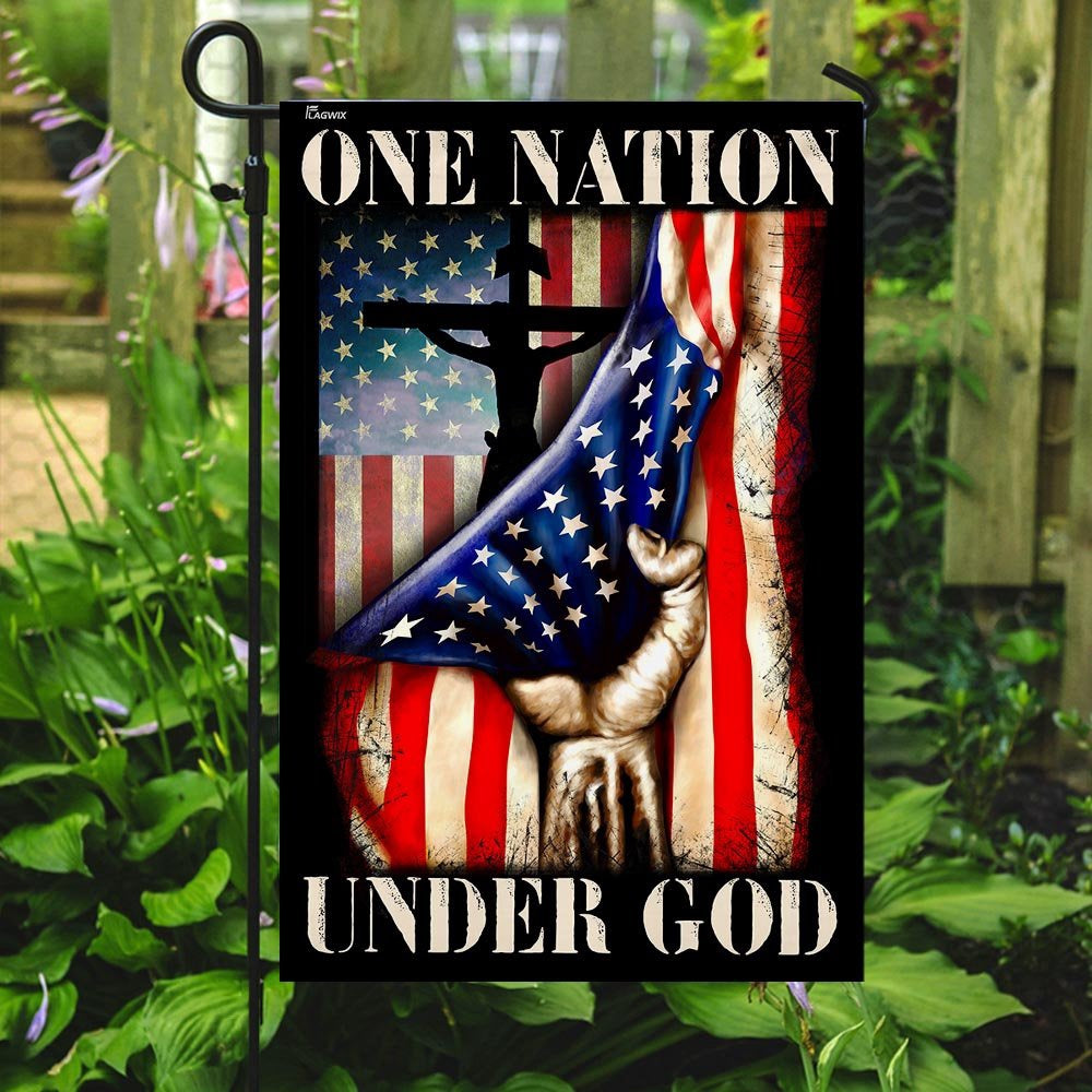 Christian Garden Flags, One Nation Under God  Flag, Christian House Flags, Christian Cross Flag, Faith Flag