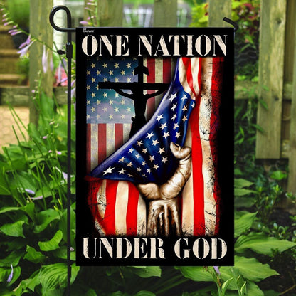 Christian Garden Flags, One Nation Under God  Flag, Christian House Flags, Christian Cross Flag, Faith Flag